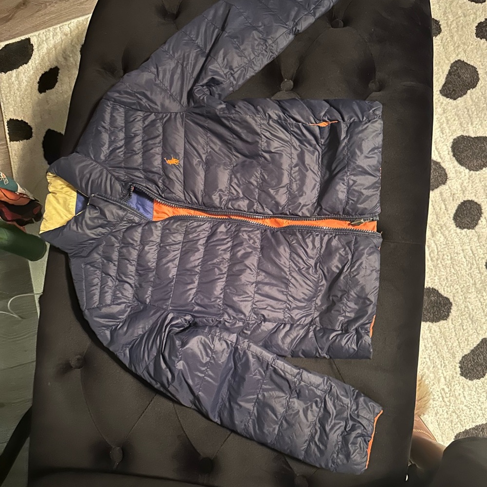 Polo by Ralph Lauren Kids Reversible Puffer Jacket - Navy and Orange